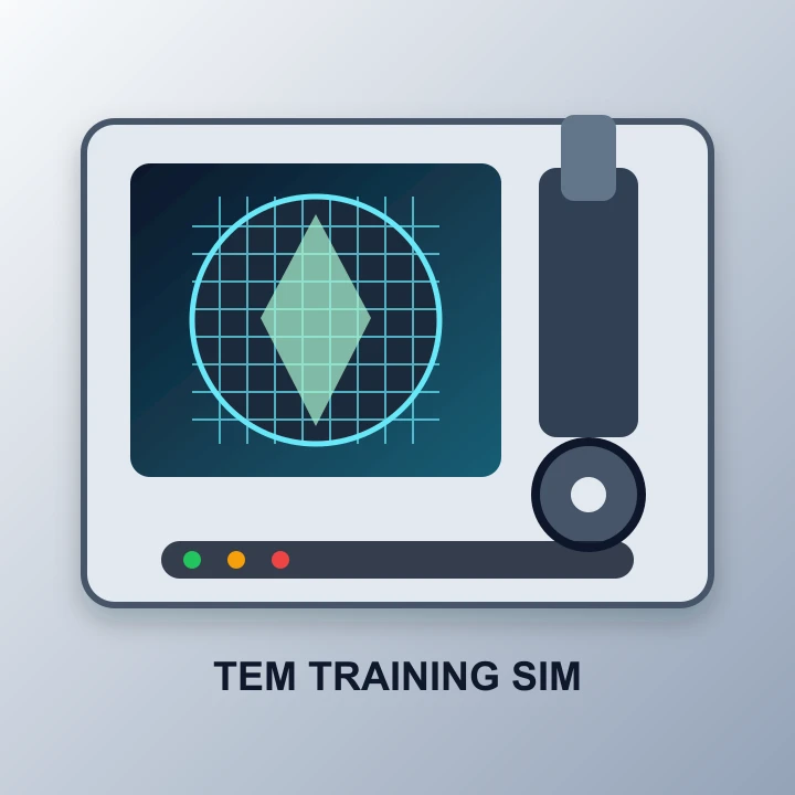 transmission electron microscope training simulator interface
