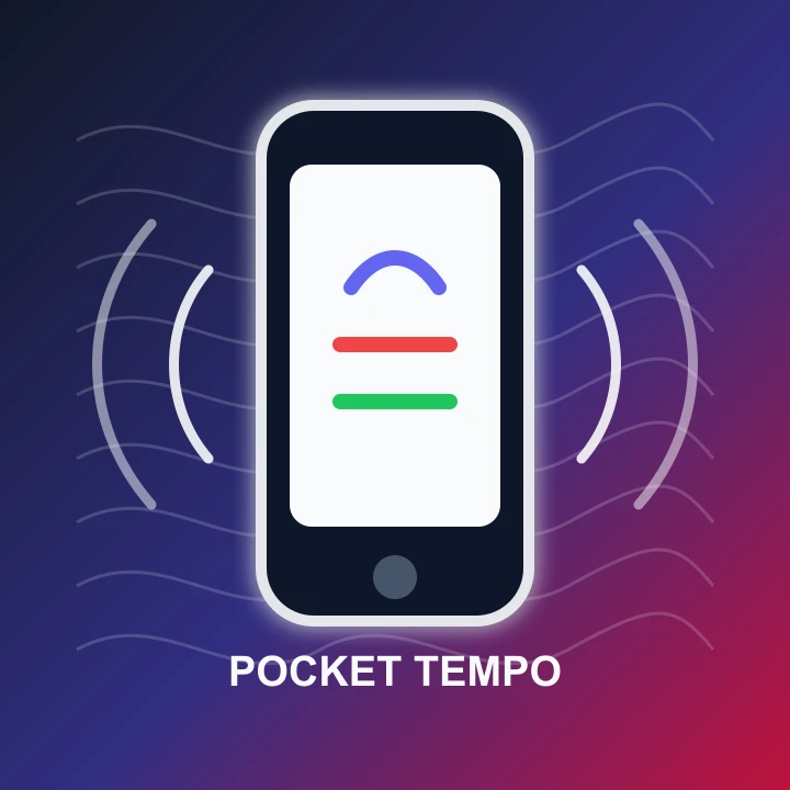 phone tempo vibrator interface with pulse waves