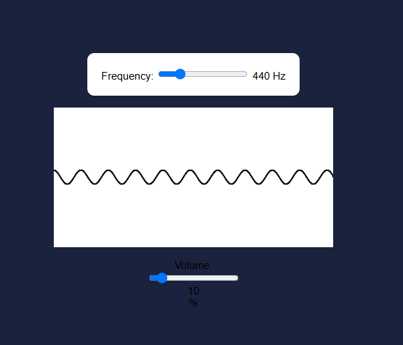 sine audio generator and oscilloscope GUI